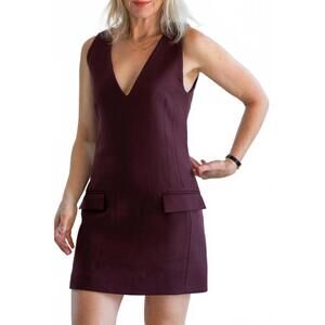 NEW HERSKIND gemma mini dress in mahogany